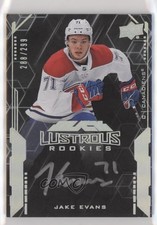 2020 SPx UD Black Lustrous Rookie Signatures 288/299 Tier 1 Jake Evans Auto 0p7m