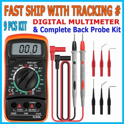 Digital Multimeter AC DC Voltmeter Ammeter Ohmmeter Volt Tester Meter XL830L