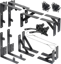 Fence Gate Kit Gate Hardware, 2 Set anti Sag Gate Kit Heavy Duty No Sag, anti Tw