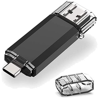 Raoyi USB C OTG Stick 128GB   Hochgeschwindigkeit 2-in-1 Flashlaufwerk schwarz