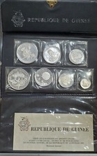 Very Scarce Guinea 1969 7pc Silver Proof Set In Original Government Packaging