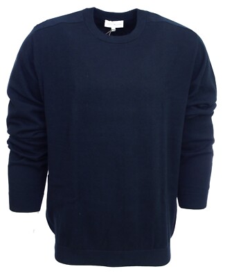 Pull col rond bleu marine Harris Wilson homme coton cachemire