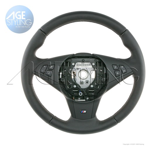 BMW 5-ser E60 E61 6ser E63 E64 M Sport M-Tech Leather Steering Wheel 2003->2005 - Picture 1 of 3