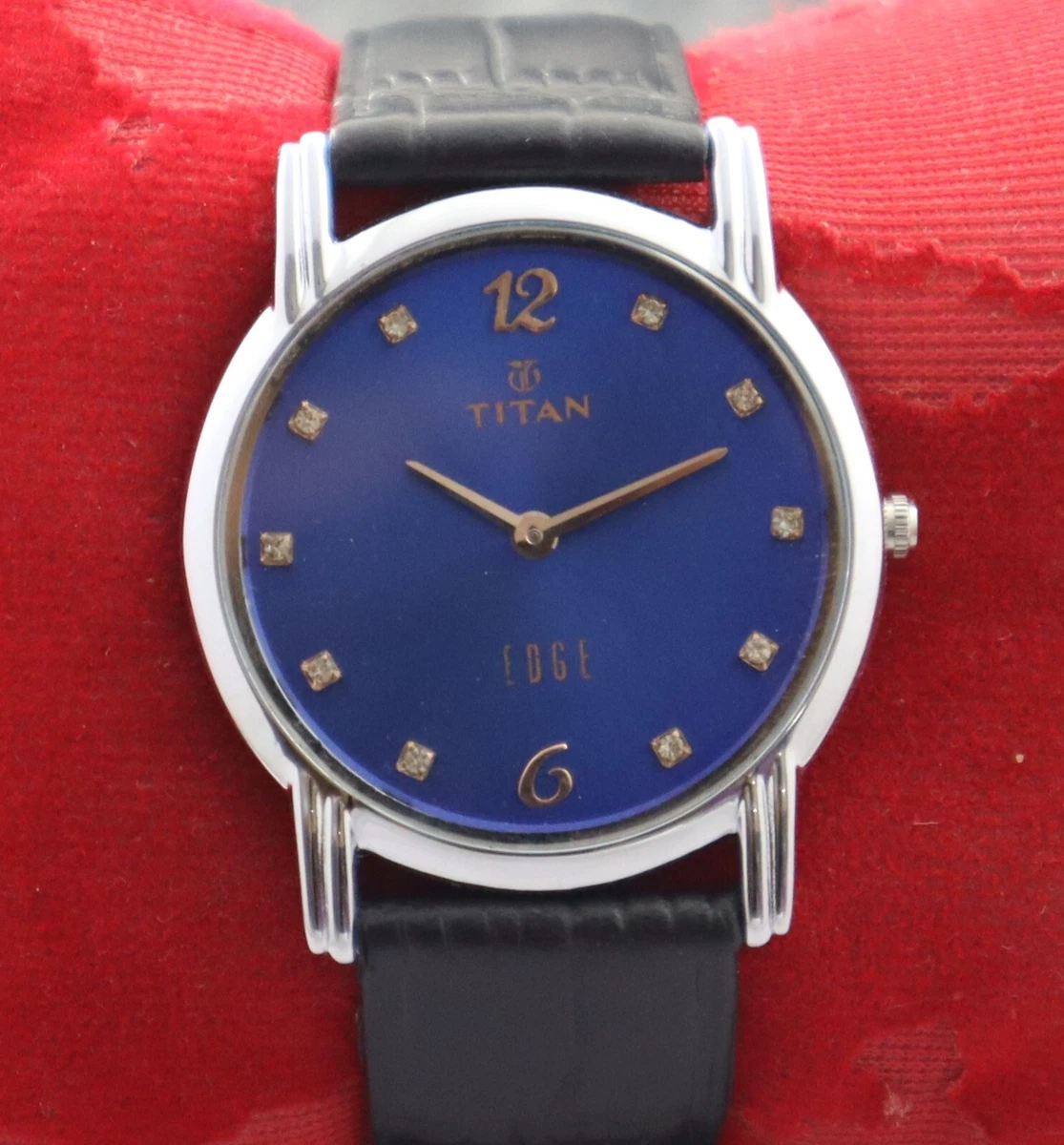 Titan edge blue dial watch store