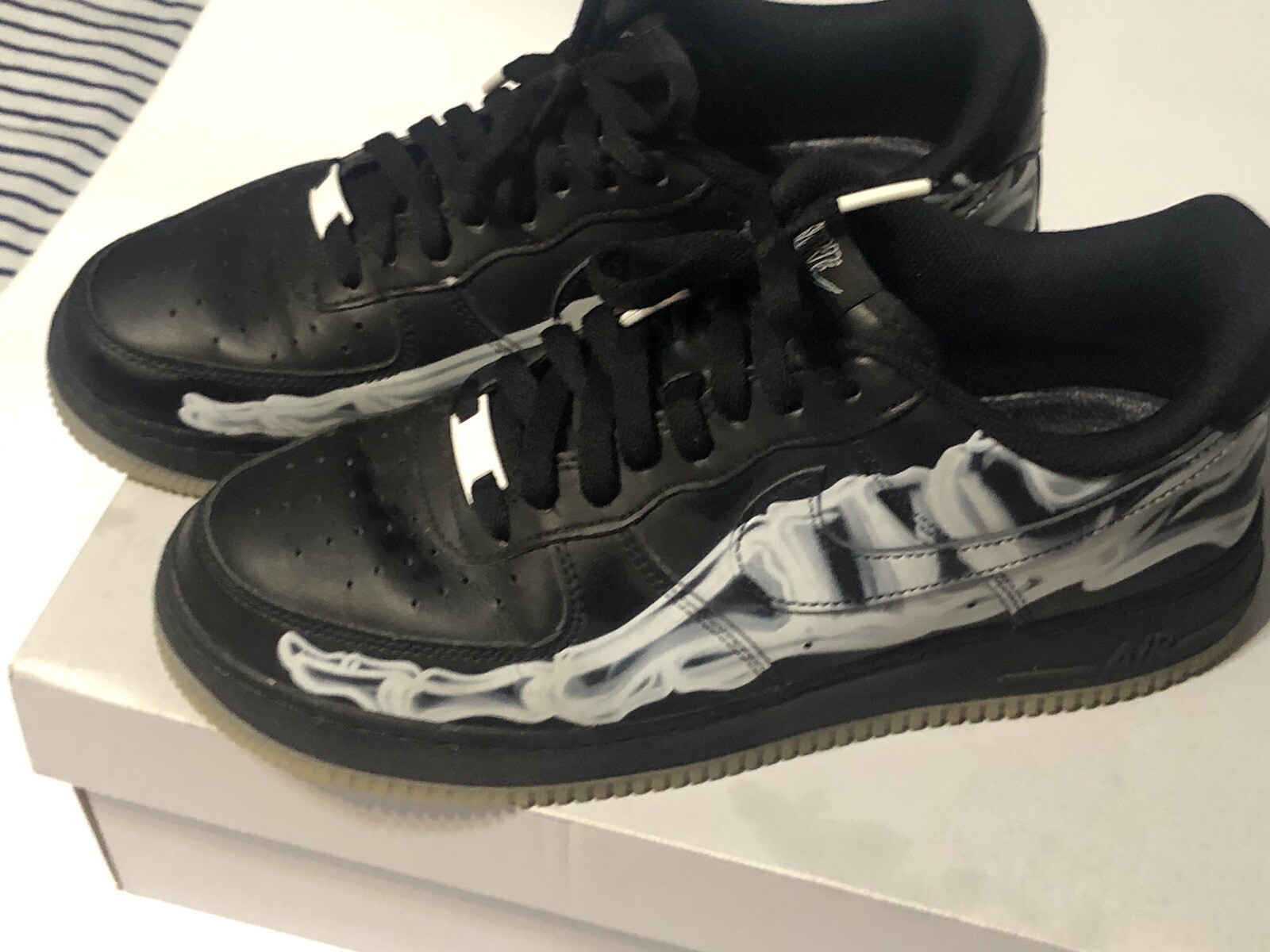 Size 8.5 - Nike Air Force 1 '07 QS Black Skeleton 2019 for sale online |  eBay