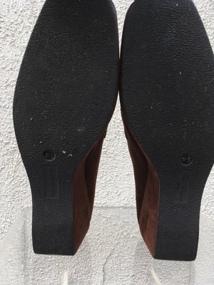 Mocassins Femme Stephane Kelian En Daim Marron - Pointure 6.5 US - Talons Bas - Occasion