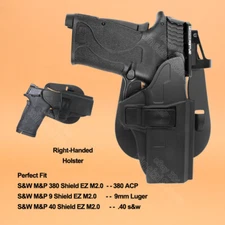 Holster For Smith & Wesson M&P Shield EZ 9/.380 S&W Shield EZ M2.0 & PC OWB Belt