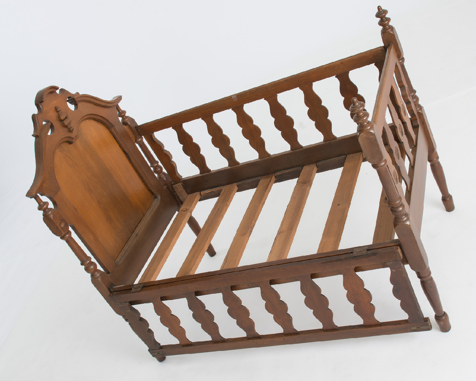 Antique, Walnut, Victorian Baby Cradle with never before uses custom matress eBay