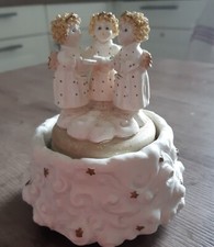 Spieluhr Weihnachten Singende Engel r  "Stille Nacht, heilige Nacht" weiß, edel