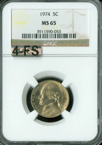 1974 JEFFERSON NICKEL NGC MS65 MAC 4FS   .