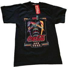 Cola Coke Shirt Tee 90s NWT New York 5th Ave USA Crisp Black B15