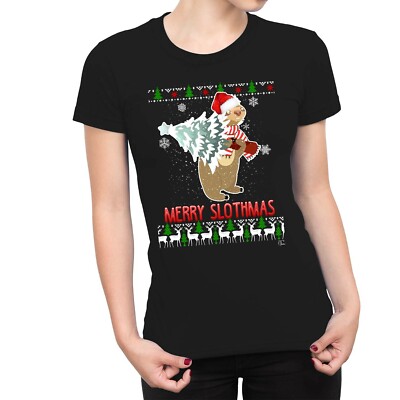 1Tee Damen Merry Slothmas T-Shirt