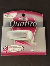 Schick Quattro Women Razor Refill Sealed 4 Blades 4 Cartridges (NEW)
