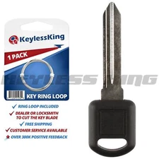 For New Replacement Transponder Ignition Key Uncut Blade Fob Car Key Chipped Pk3