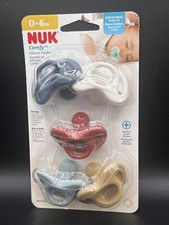 NUK Comfy Orthodontic Pacifiers, 0-6 Months, Timeless Collection, Pack of 5 NIP