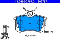 ATE 13.0460-2787.2 Bremsbelagsatz, Scheibenbremse FüR Audi Seat Skoda VW
