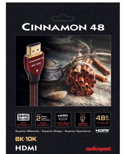 AudioQuest Cinnamon 48 8K-10K 48Gbps Ultra High Speed HDMI Cable - 16.4 ft. (5m) - Afbeelding 1 van 1