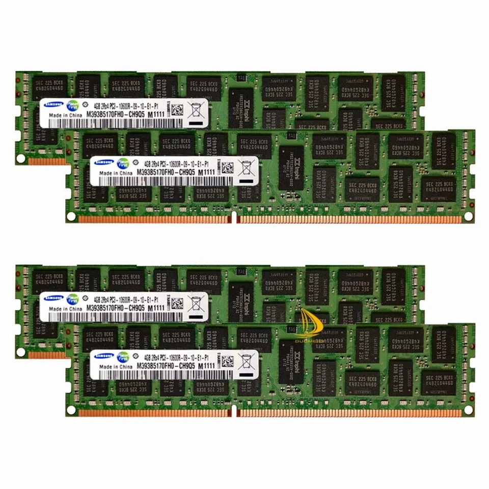 4x 4GB Samsung 2Rx4 PC3-10600R DDR3 1333Mhz 240Pin DIMM ECC-SERVER Memory RAM !W - Image 3 of 4