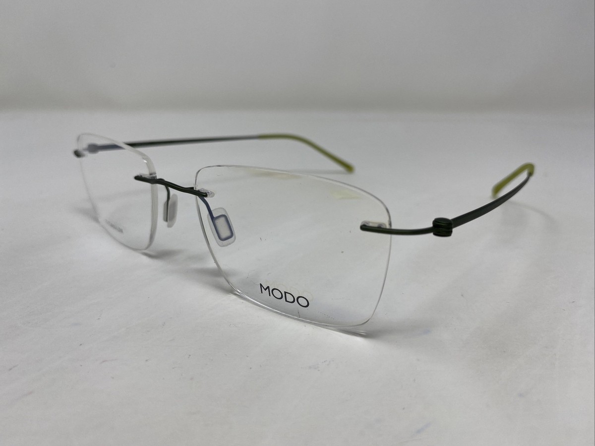 MODO Japan Model 4602 OLV 54-18-147 Olive Green Rimless Eyeglasses