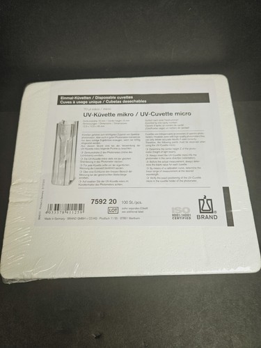 BrandTech Disposable Cuvette Total of 100 Cuvettes - Picture 5 of 9