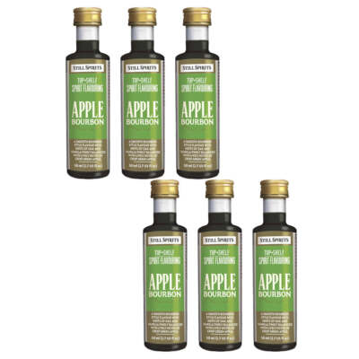 6X Still Spirits Top Shelf Apple Bourbon 50ml Spirits Essence Makes 2.25L