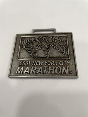 2001 NEW YORK CITY MARATHON FINISHERS MEDAL 5 BOROUGHS NYC 9/11 GROUND ZERO