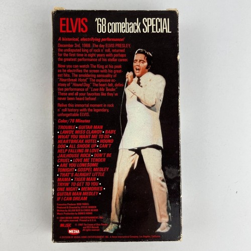 Elvis '68 Comeback Special The King's Historic Special VHS 1984 - Picture 2 of 10