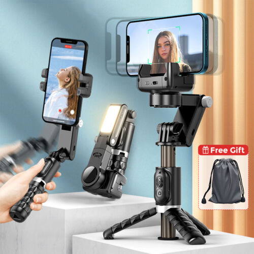 Q18 Smartphone Gimbal Stabilizer Handheld Selfie Stick Tripod With Fill Light - Picture 1 of 10