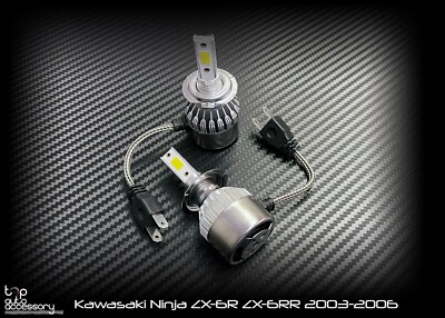LED Kit H7 Headlight Lights Bulbs HID for Kawasaki Ninja ZX-6R ZX