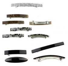 Small Barrette Hair Clips Slide Auto Clip French Hair Clasp Rectangle Buckle