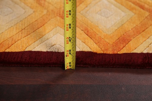 Exquisite Nepalese Indian Wool Rug Bedroom 6x8 ft Red Carpet - Picture 20 of 22