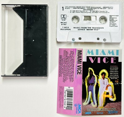 MIAMI VICE Soundtrack Cassette Tape 1985 Jan Hammer Tina Turner
