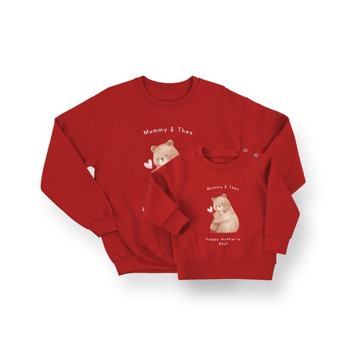 Personalised Mama and Baby Bear Jumper Set – Mum and Child Matching Sweatshirts - Picture 7 of 9