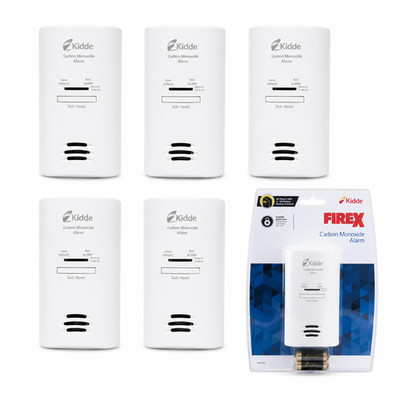Kidde Firex Plug-In Carbon Monoxide Detector, AA Battery Backup LOT OF 5