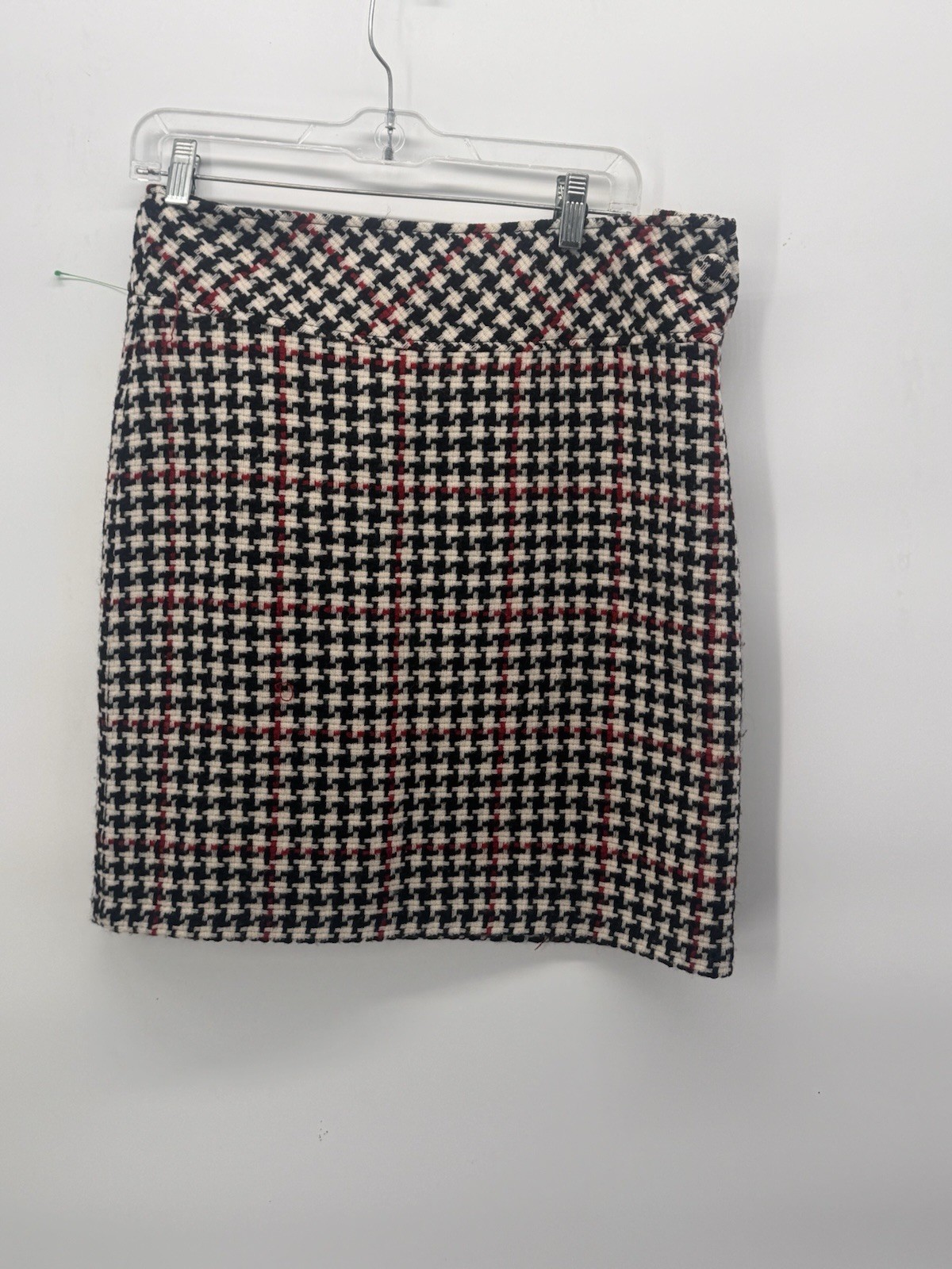 Vintage Harold''s 100% Wool Pencil  Skirt sz 8 Black /Red /White 90's clueless