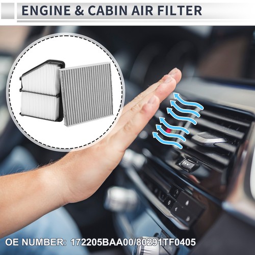Engine Cabin Air Filter Combo No.172205BAA00 for Honda Civic 1.5L 2.0L 2016-2024 - Picture 2 of 8