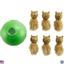 Dog Snuffle Treat Ball Puzzle, Level 2 Intermediate, Green, Large, Fun Toy