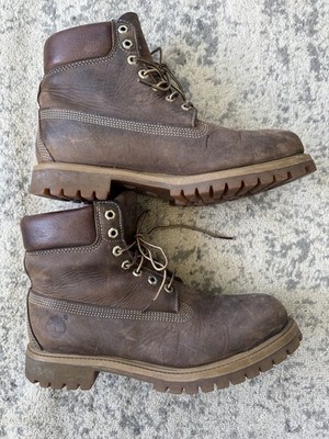 Timberland 6 Inch Premium Mens Dark Brown Leather Work Boots 27097 Size 10 M Timberland 6 Inch Premium Anniversary Brown Mens Boot  main image 3