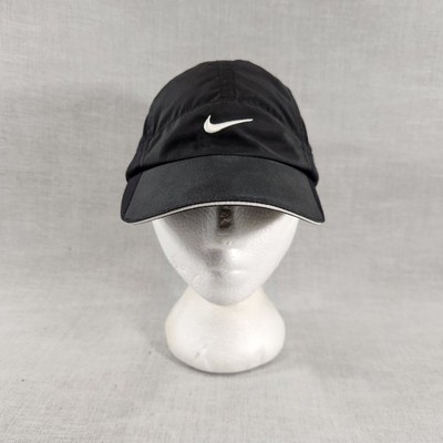 Vintage Nike FITDRY Tailwind 7 Panel Womens Mesh Black Running Golf Hat Cap