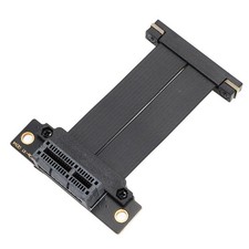 PCIE 4.0 X1 Extension Cable Dual 90 Degree Right Angle GPU Riser Cable For WiFi
