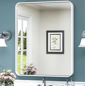 White Metal Mirror