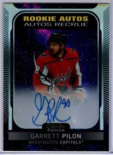 2021-22 O-Pee-Chee Platinum Garrett Pilon Cosmic Rookie Autograph Card # R-GP. rookie card picture