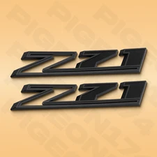 Black Side Front Fender Door Emblems For Sierra Silverado Z71 Replacement Badges