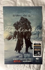 Guillermo Del Toro Signed 12x18 Frankenstein Poster Autographed JSA COA 