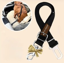 2 Pcs Pelsbarn Dog Car Seatbelt Leash Bungee Reflective Grey  Black Adjustable