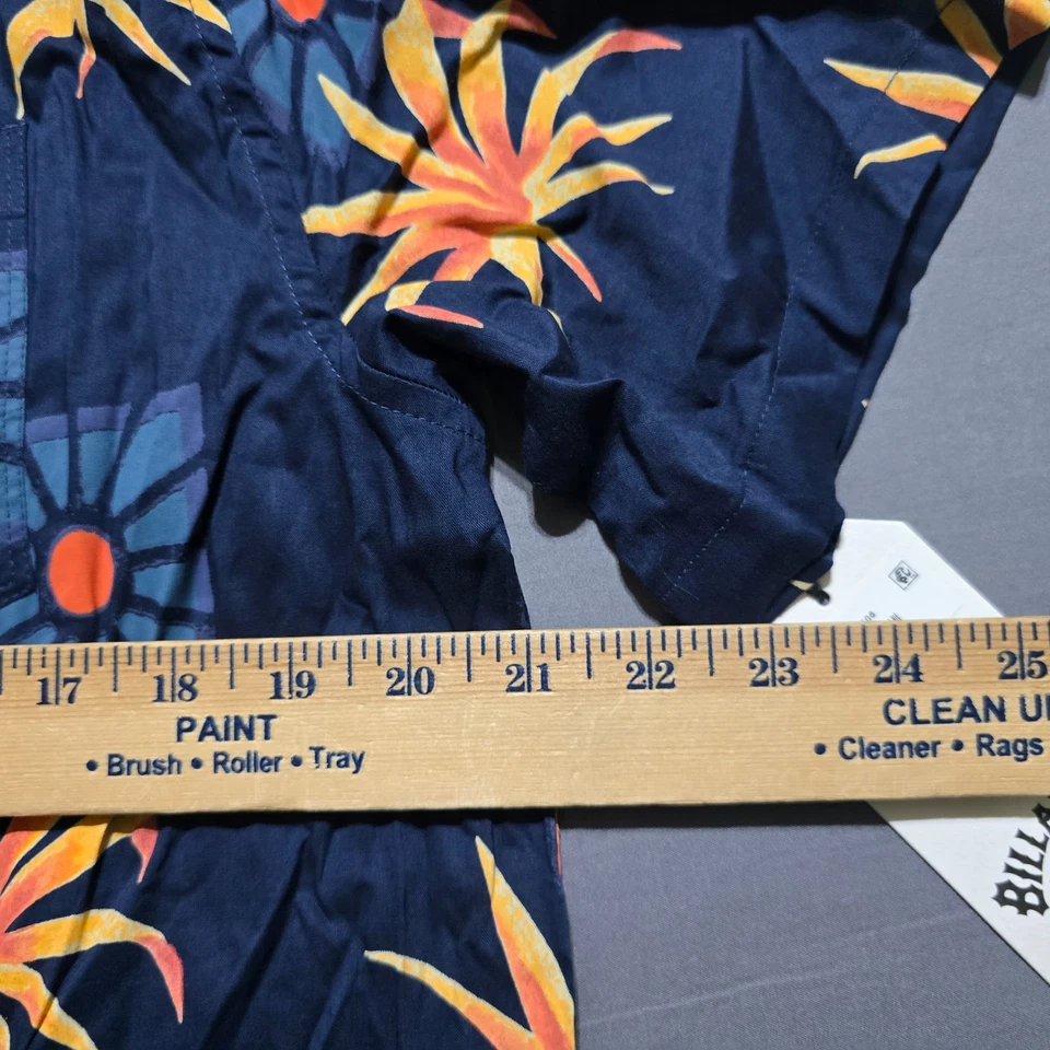Camisa Billabong Para Hombre Clásica Domingos Tejida Manga Corta Grande Hawaiana Tropical Foto 4 de 4