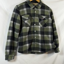 Eddie Bauer Sherpa Lined Snap Front Plaid Shirt Jacket Size Kids 6/7 Boys Girls