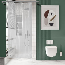 Small Shower Curtain Liner, 36X72 Stall Plastic Clear Shower Curtain Liner, PEVA