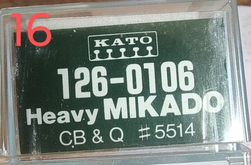KATO N SCALE 126-0106 HEAVY MIKADO CB & Q #5514 - Picture 1 of 2