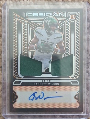 Panini 2022 Obsidian Garrett Wilson Jets Rookie Jersey Ink Orange Patch Auto /99
